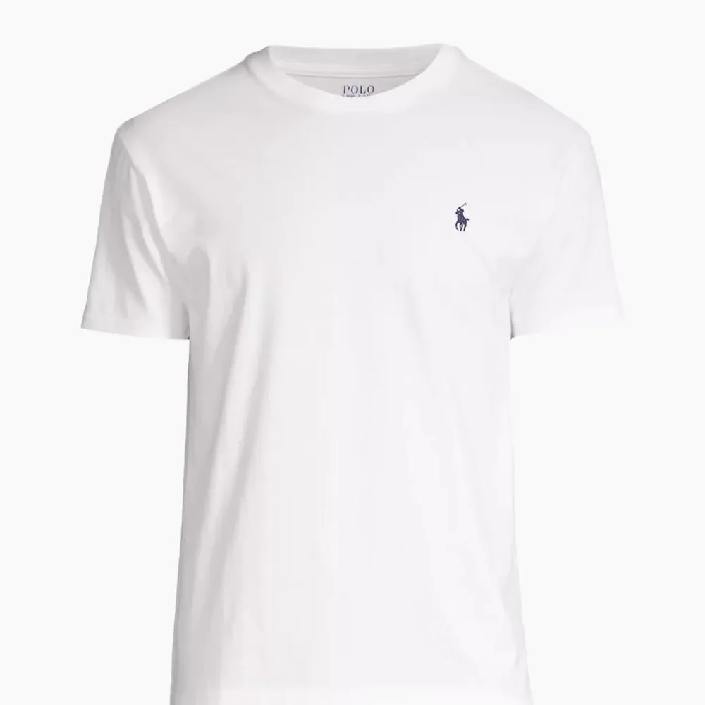 Polo Ralph Lauren Jersey Crewneck Classic-Fit T-shirt white Large (14-16) NWT‎